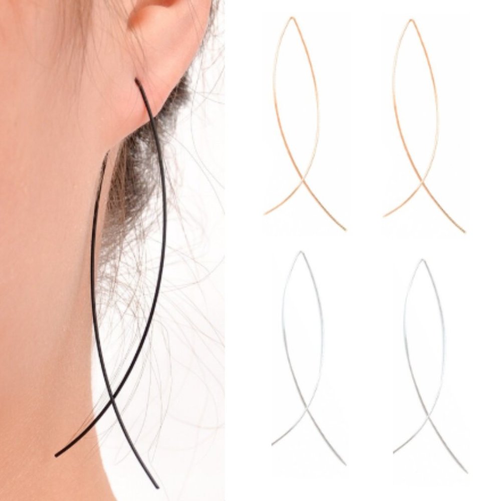 Fish Hoop Earrings, Multiple colors